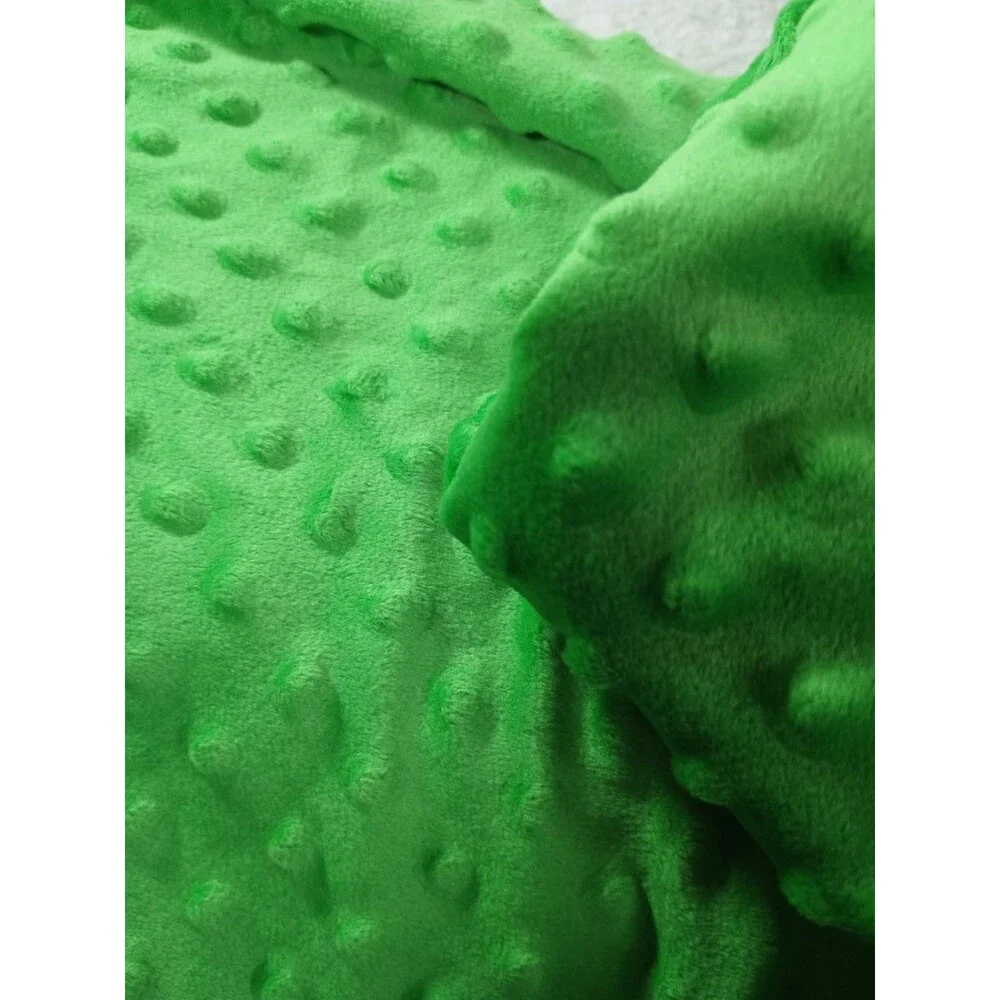 Lime Green Minky Dimple Dot Fabric 50